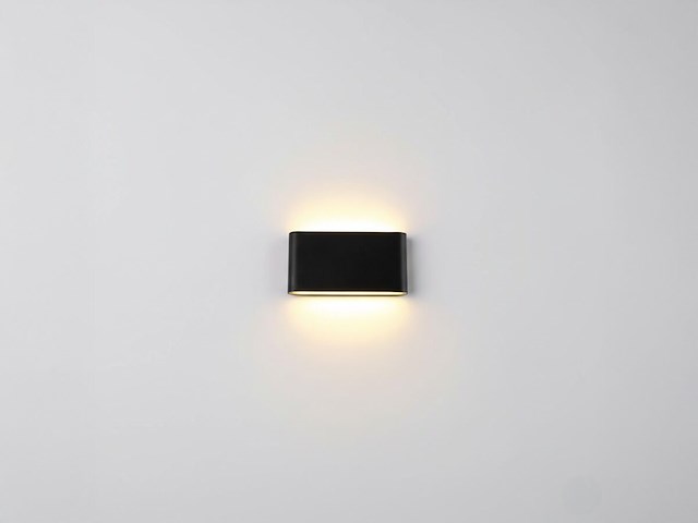 4 x 12w led wandlamp duo licht zwart warm wit waterdicht 17.5cm - afbeelding 1 van  11