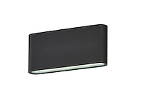 4 x 12w led wandlamp duo licht zwart warm wit waterdicht 17.5cm