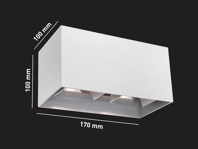 4 x 12w led wit wandlamp 4 licht verstelbaar waterdicht - afbeelding 8 van  9