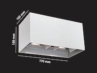 4 x 12w led wit wandlamp 4 licht verstelbaar waterdicht - afbeelding 8 van  9
