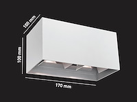 4 x 12w led wit wandlamp 4 licht verstelbaar waterdicht - afbeelding 8 van  9