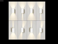 4 x 12w led wit wandlamp duo licht verstelbaar waterdicht - afbeelding 5 van  8