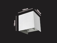 4 x 12w led wit wandlamp kubus duo licht verstelbaar waterdicht - afbeelding 7 van  9