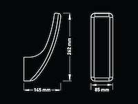 4 x 15w led wandlamp gebogen design zand zwart warm wit waterdicht - afbeelding 6 van  7