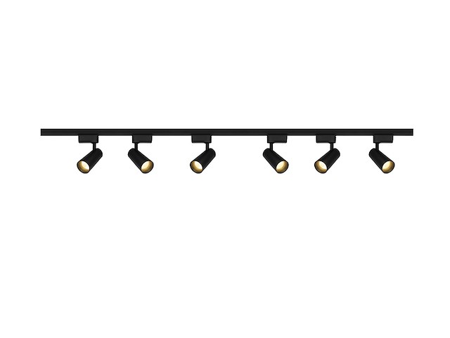 4 x 2 meter pro set railverlichting met 6 st 18w 4000k railspot - afbeelding 3 van  12