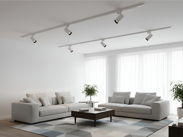 4 x 2 meter railsysteem met 6 st railspot gu10 fitting met ring - afbeelding 8 van  10