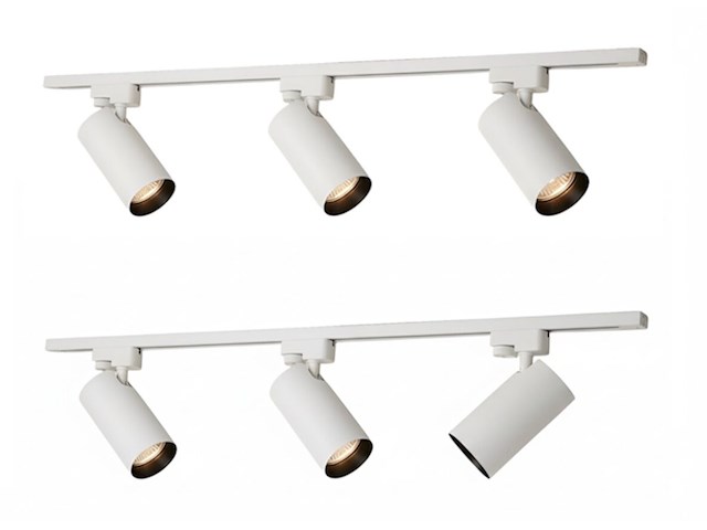 4 x 2 meter railsysteem met 6 st railspot gu10 fitting met ring - afbeelding 7 van  10