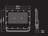 4 x 200w 3000k led floodlights with lens waterproof - afbeelding 6 van  7