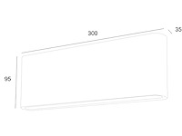 4 x 20w led wandlamp duo licht zwart warm wit waterdicht 30cm - afbeelding 8 van  9