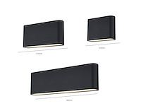 4 x 20w led wandlamp duo licht zwart warm wit waterdicht 30cm - afbeelding 6 van  9