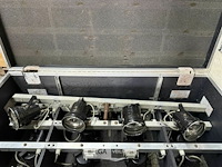 4 x 4 pinspots op baar met case - afbeelding 3 van  7