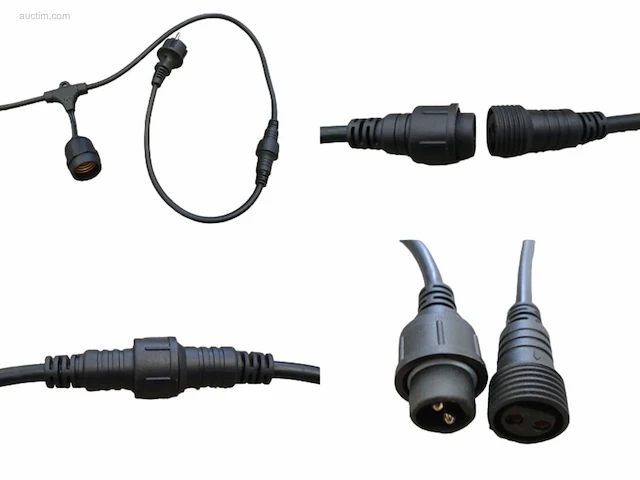 (4 x) 4 x 10 meter e27 waterdicht prikkabel... - afbeelding 8 van  9