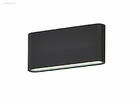 (4 x) 4 x 12w led wandlamp duo licht zwart warm...