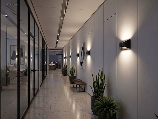 (4 x) 4 x 7.5w led wandlamp design zand zwart... - afbeelding 5 van  9