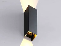 (4 x) 4 x 7w led zwart wandlamp duo licht...