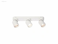 (4 x) 4 x gu10 opbouwspot armatuur triple... - afbeelding 2 van  8