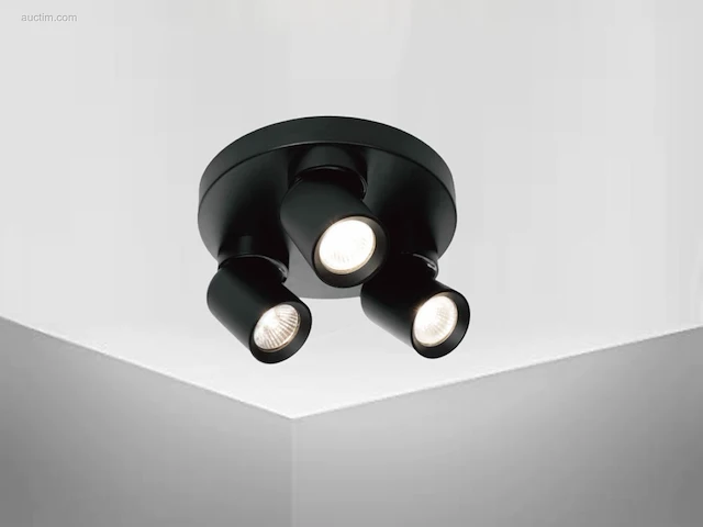 (4 x) 4 x rond gu10 opbouwspot armatuur triple... - afbeelding 6 van  8