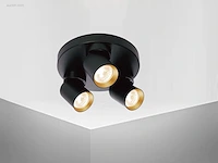 (4 x) 4 x rond gu10 opbouwspot armatuur triple... - afbeelding 6 van  8