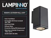 (4 x) 4 x wandlamp rechthoekig gu10 fitting zand... - afbeelding 5 van  6