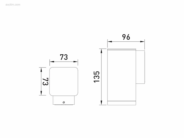 (4 x) 4 x wandlamp rechthoekig gu10 fitting zand... - afbeelding 6 van  6