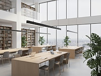 4 x 40w led 120cm linear hanglamp 3 kleur licht switch zwart - afbeelding 2 van  9