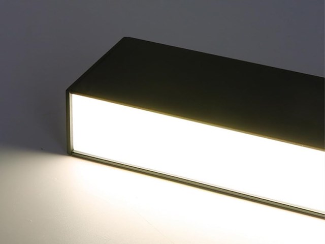 4 x 40w led 120cm linear hanglamp 3 kleur licht switch zwart - afbeelding 7 van  9