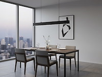 4 x 40w led 120cm linear hanglamp 3 kleur licht switch zwart