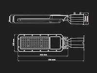 4 x 50w 3000k led straatverlichting met lens waterdicht kantelbaar - afbeelding 9 van  12