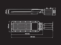 4 x 50w 3000k led straatverlichting met lens waterdicht kantelbaar - afbeelding 5 van  11