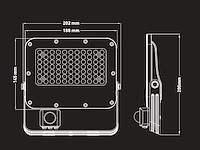 4 x 50w 5000k led breedstralers met sensor en lens waterdicht - afbeelding 6 van  8