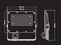 4 x 50w 5000k led floodlights with sensor and lens waterproof - afbeelding 6 van  8