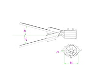 4 x 50w 5000k led street light with lens waterproof tiltable - afbeelding 8 van  9