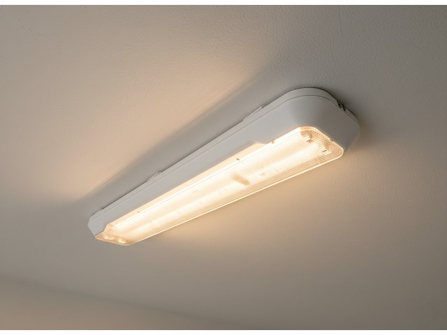 4 x 60cm pro dubbele led tl t8 armaturen waterdicht wit met reflector - afbeelding 2 van  8