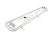 4 x 60cm pro dubbele led tl t8 armaturen waterdicht wit met reflector - afbeelding 7 van  8