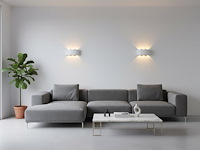 4 x 6w led ovaal wandlamp zes licht zand wit warm wit waterdicht - afbeelding 5 van  8