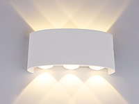 4 x 6w led ovaal wandlamp zes licht zand wit warm wit waterdicht - afbeelding 2 van  8