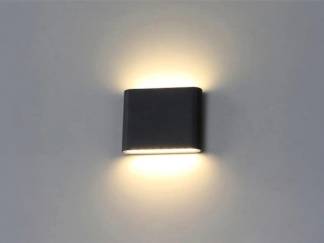 4 x 6w led wandlamp duo licht zwart warm wit waterdicht 11.5cm - afbeelding 2 van  9