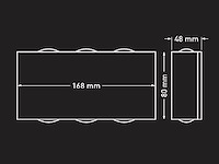 4 x 6w led wandlamp zes licht zwart warm wit waterdicht - afbeelding 6 van  7