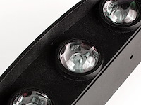 4 x 6w led wandlamp zes licht zwart warm wit waterdicht - afbeelding 7 van  9