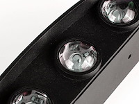 4 x 6w led wandlamp zes licht zwart warm wit waterdicht - afbeelding 7 van  9