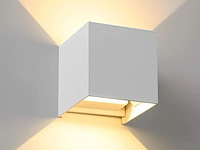 4 x 7w led wit wandlamp kubus duo licht verstelbaar waterdicht