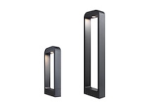 4 x 7w led zand zwart tuinlamp 60cm warm wit - afbeelding 6 van  8