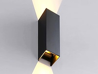 4 x 7w led zwart wandlamp duo licht verstelbaar waterdicht - afbeelding 1 van  6