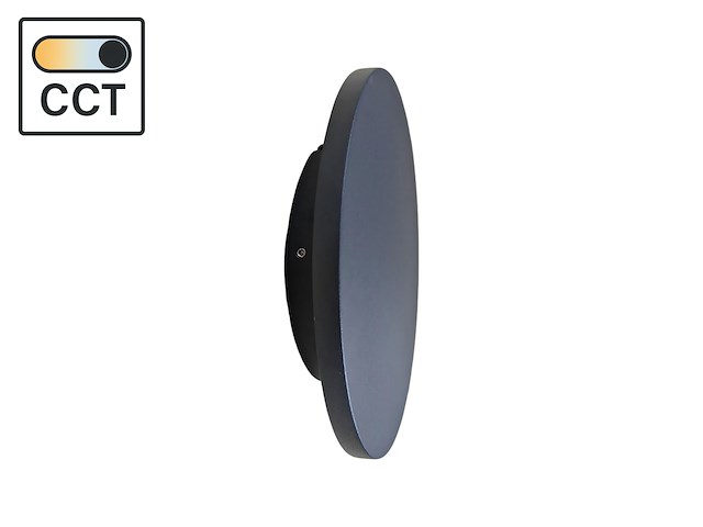 4 x 8.5w led wandlamp rond design 3in1 kleur cct zand zwart - afbeelding 3 van  8