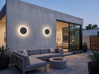 4 x 8.5w led wandlamp rond design 3in1 kleur cct zand zwart - afbeelding 5 van  8