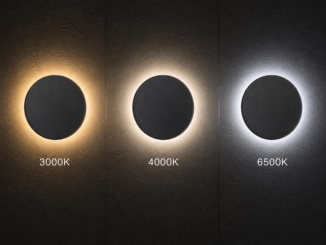 4 x 8.5w led wandlamp rond design 3in1 kleur cct zand zwart - afbeelding 8 van  8