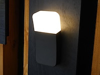 4 x 9.5w led wandlamp gebogen zand zwart warm wit waterdicht - afbeelding 4 van  7