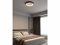 4 x anello led plafond lamp zwart - afbeelding 7 van  7