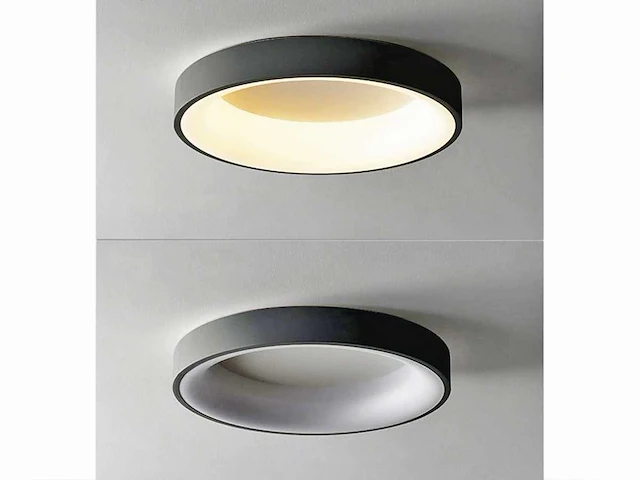 4 x anello led plafond lamp zwart - afbeelding 6 van  7