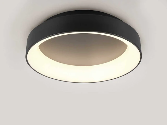 4 x anello led plafond lamp zwart - afbeelding 1 van  8